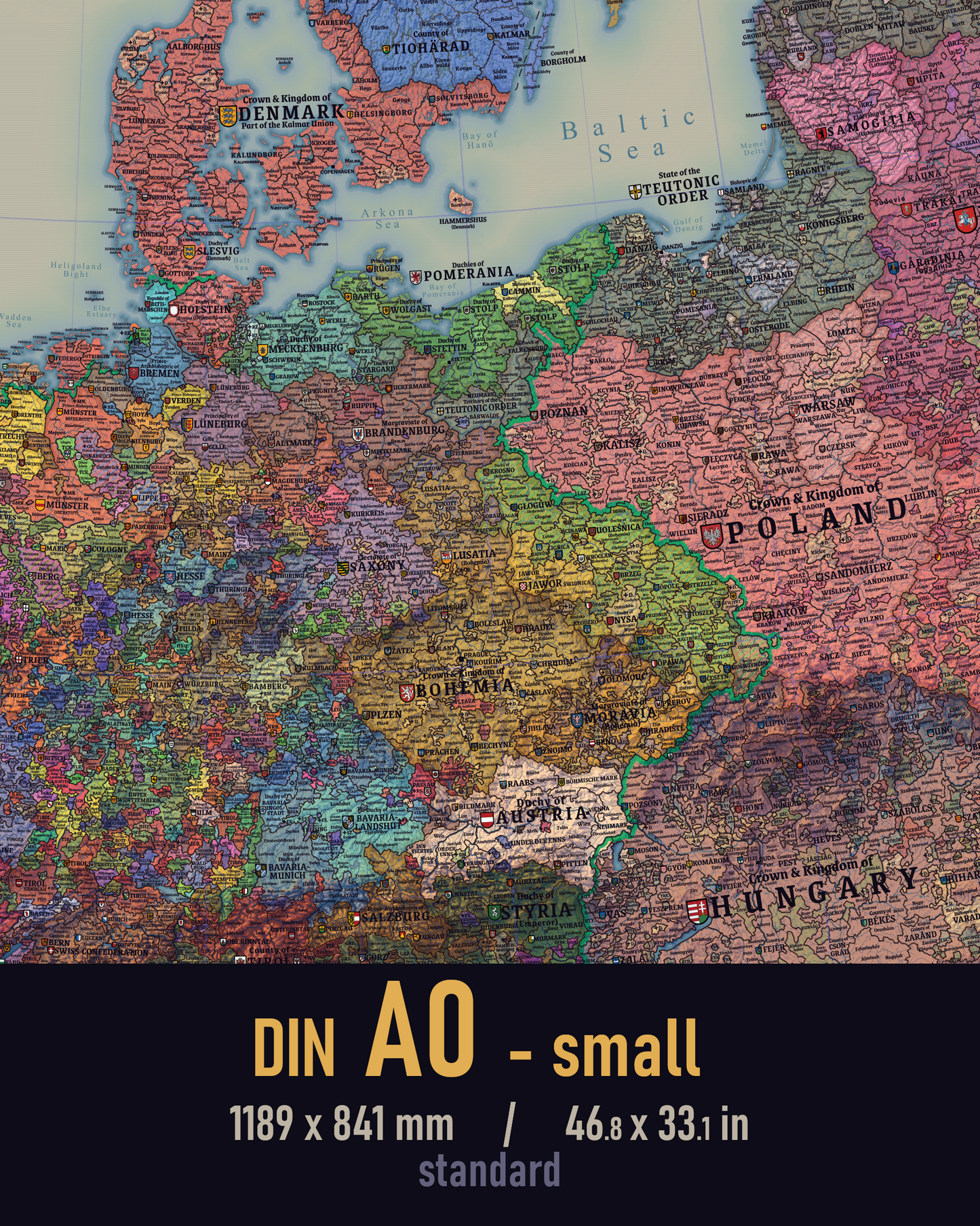Europe 1444 map - A0