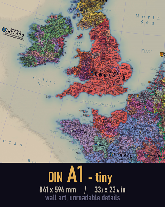 Europe 1444 map - A1