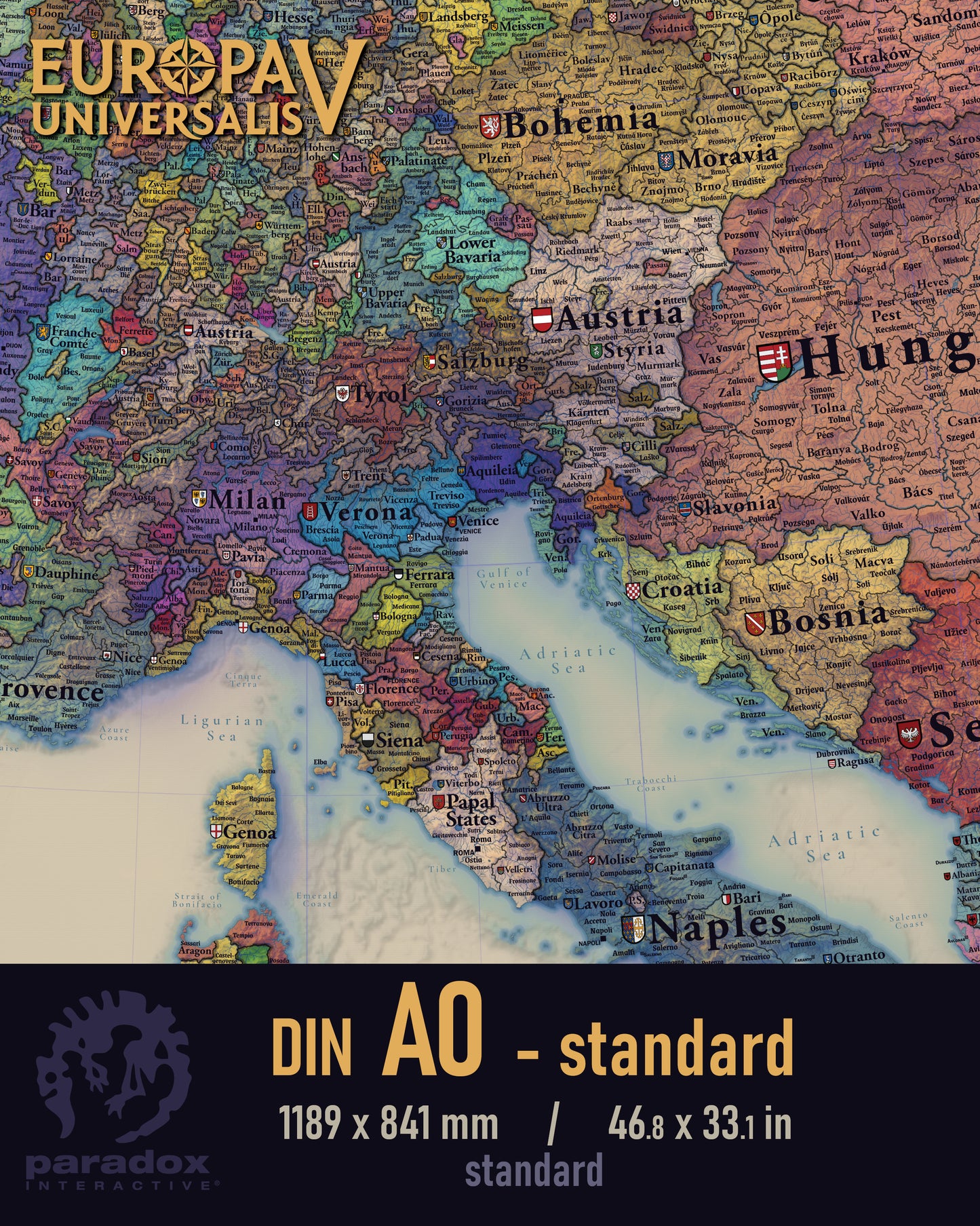 Europe 1337 map - A0